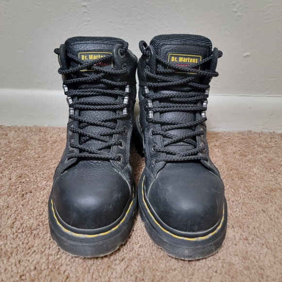 Dr. Martens Black Steel Toe Work Boots Size 7L/6M/38 - Picture 2 of 12